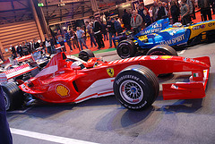 Ferrari & Renault F1 cars